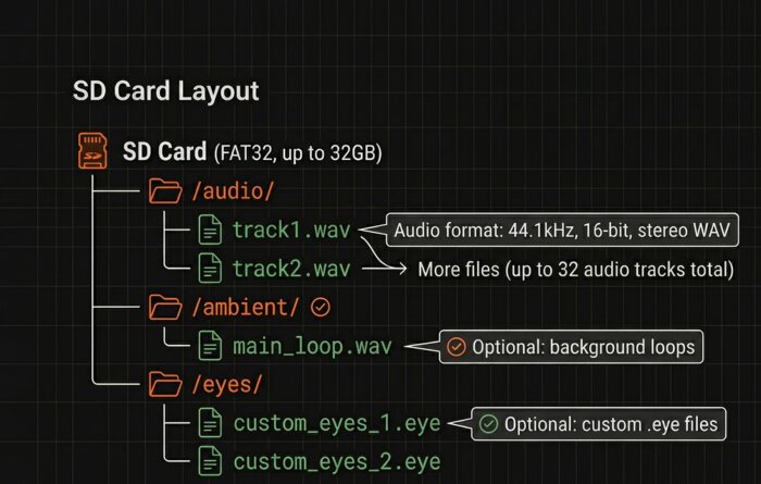 SD Card folder layout diagram